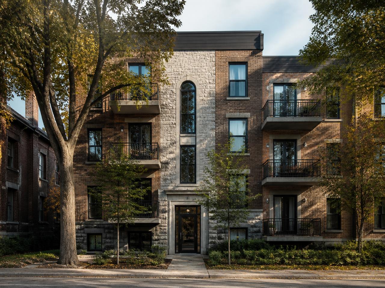 Petit immeuble multilogement québécois